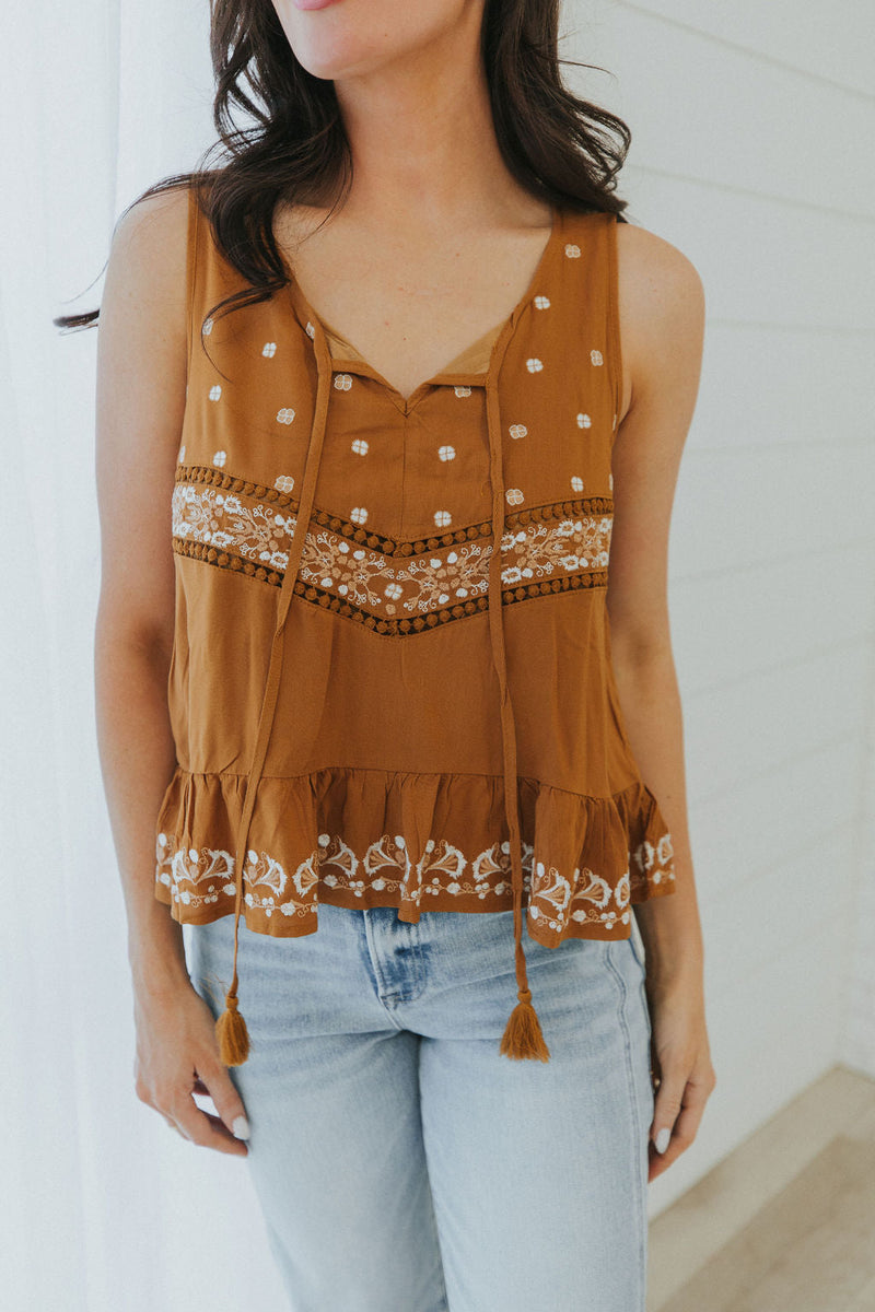 New Found Love Embroidered Tank